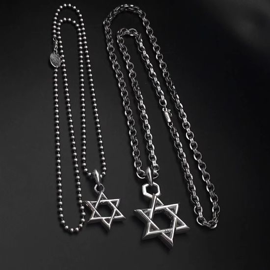 Chrome Hearts Hexagram Pendant Necklace Classic Fashion Jewelry