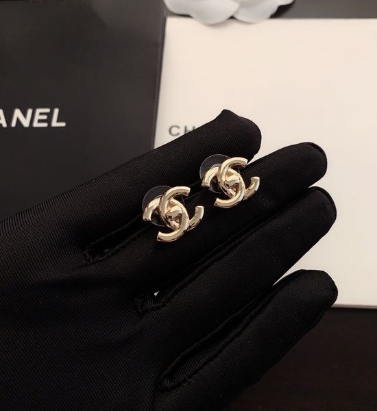 Chanel Classic Buckle Design Stud Earrings