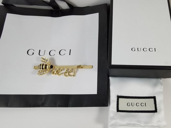 Gucci Vintage Bee Decorative Hair Clip Pearl Inlay