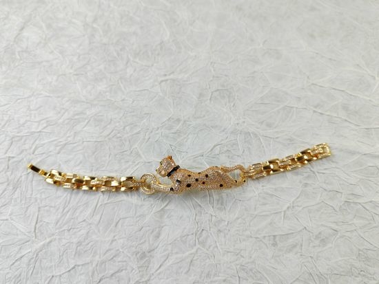 Cartier Full Pave Emerald Leopard Bracelet