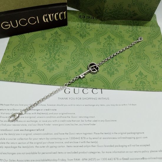 Gucci Vintage Engraved Key Design Bracelet