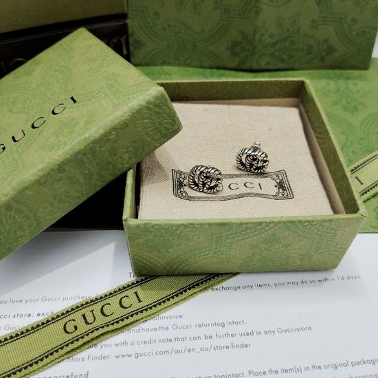 Gucci Twisted Ribbon Pattern Stud Earrings