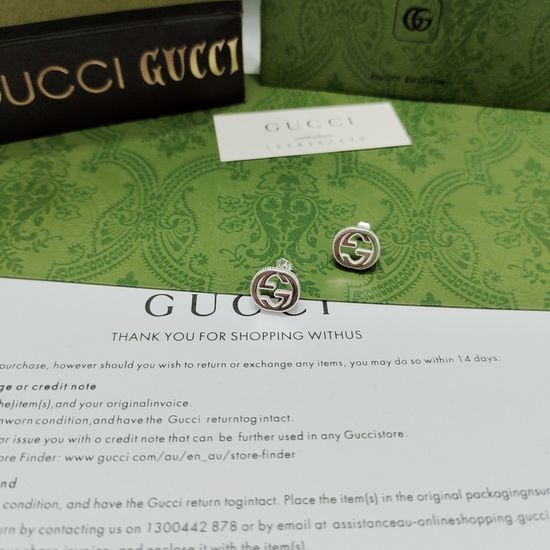 Gucci Textured Outline Decorative Earrings