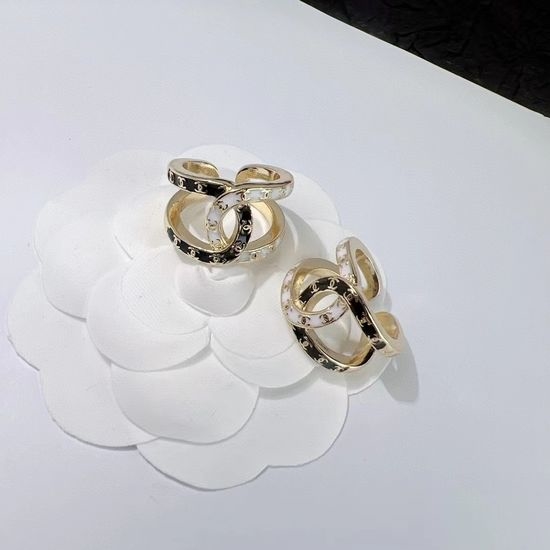 Chanel Embossed Letter Versatile Fashion Ring