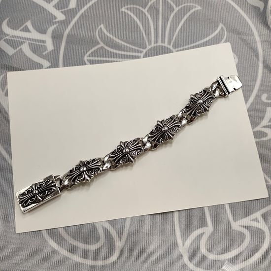 Chrome Hearts Stylish Cross Flower Design Bracelet