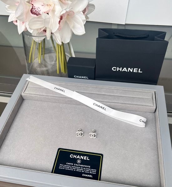 Chanel Classic Double C Stud Earrings