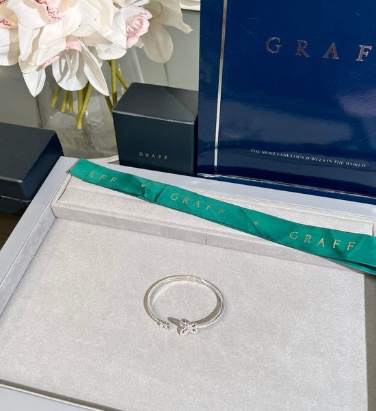 Graff Double Butterfly Hollow Open Bangle