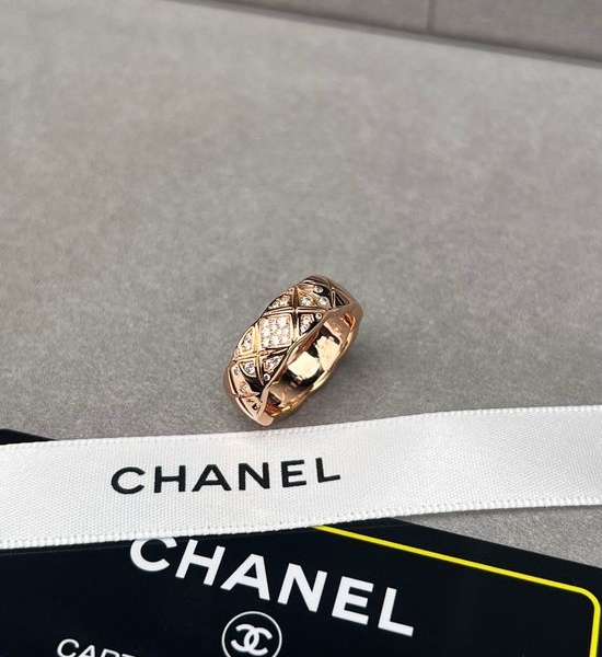 Chanel Carved Quilted Pattern Ring