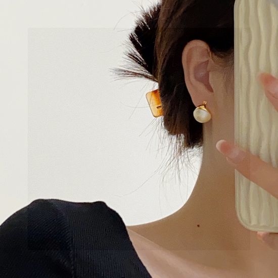 Celine Vintage Hook Style Stud Earrings