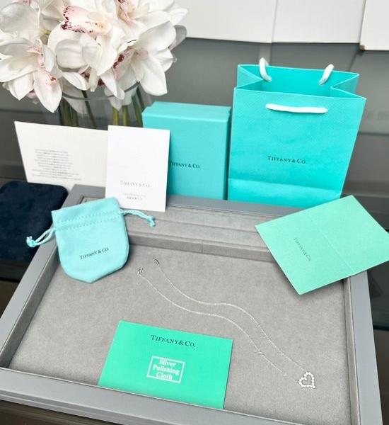 Tiffany & Co. Heart-Shaped Diamond Pendant Necklace