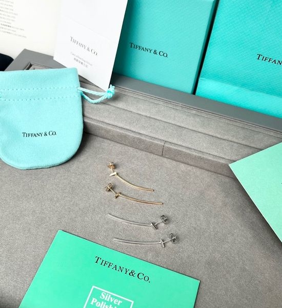 Tiffany & Co. Elegant Rose Gold Long Line Earrings