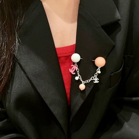 Chanel Colorful Chain Ball Brooch