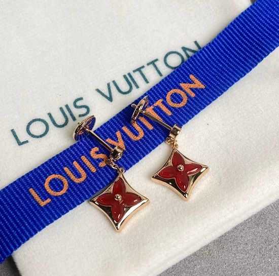 Louis Vuitton LV Floral Pattern Mother Of Pearl Earrings