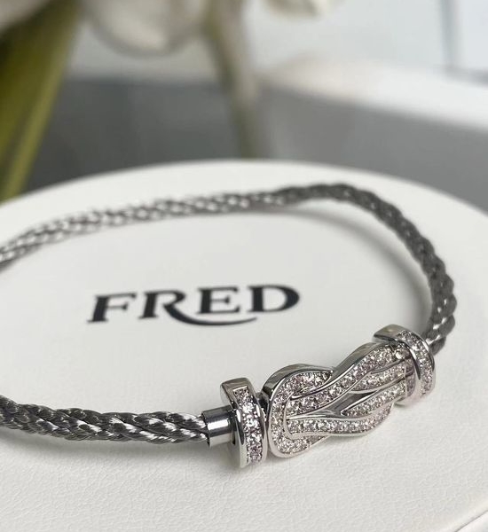 Fred Classic Gray Steel Cord Bracelet