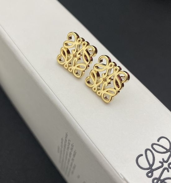 Loewe Engraved Letter Dangling Earrings