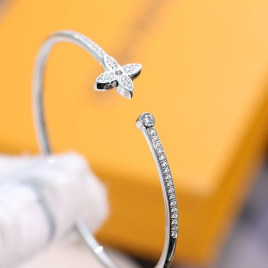 Louis Vuitton LV Diamond Inlaid Open Bangle