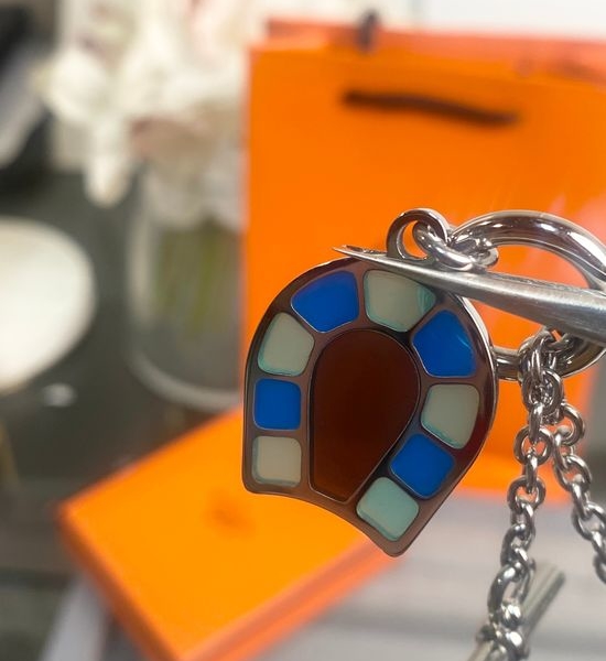 Hermes Enamel Decorative Classic Necklace