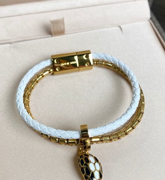 Bottega Veneta BV Double Layer Snake Head Bracelet