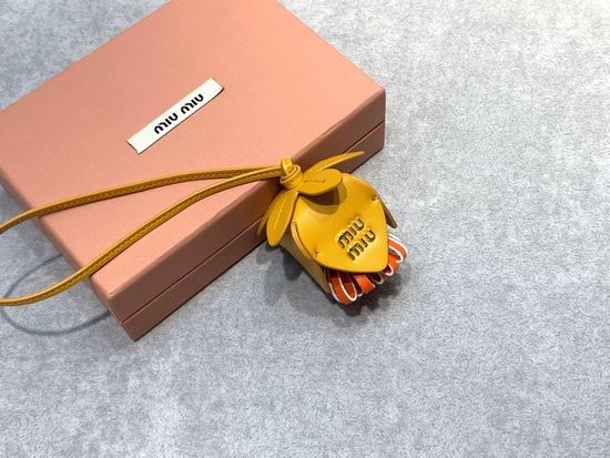 Miu Miu Leather Floral Bag Charm