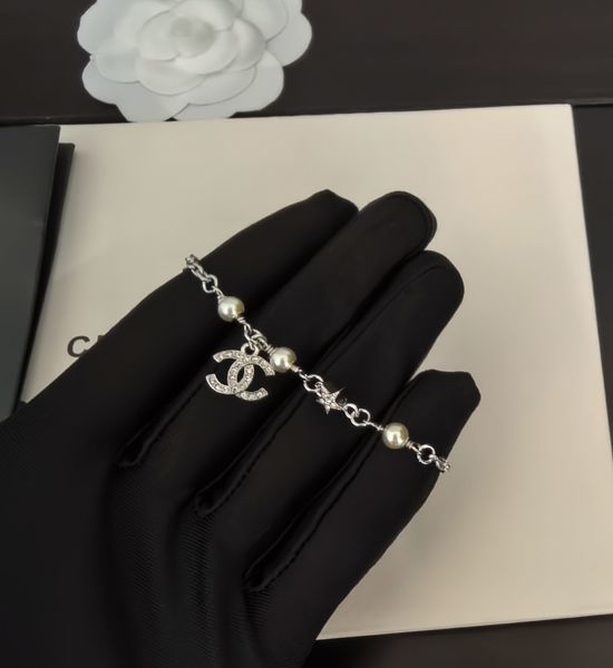 Chanel New Platinum Pearl CC Bracelet