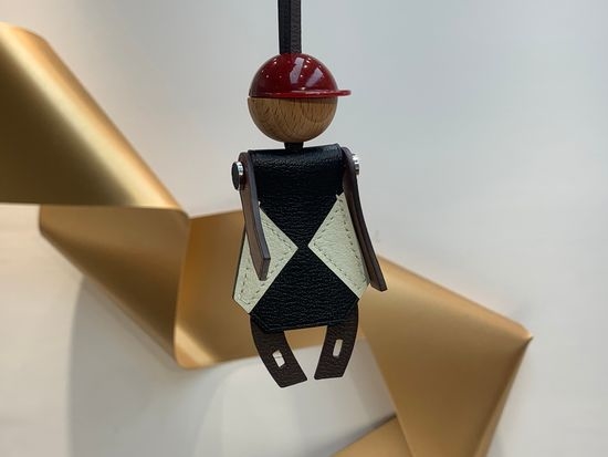 Hermes Cowhide Jockey Bag Charm Pendant