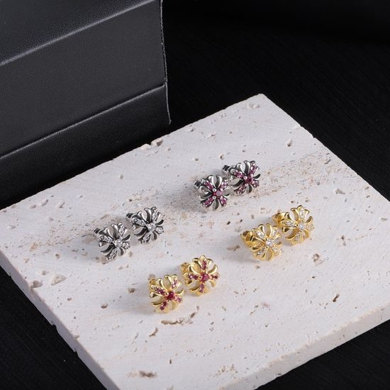 Chrome Hearts Diamond Inlaid Earrings