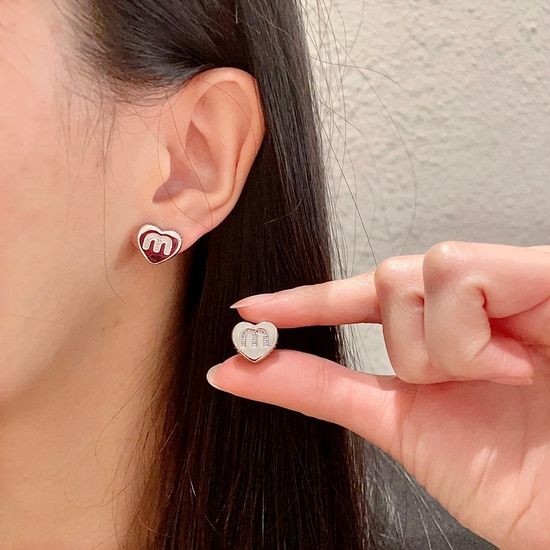 Miu Miu Letter Design Stud Earrings