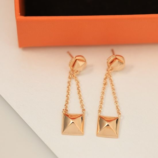 Hermes Rivet Alloy Stud Earrings