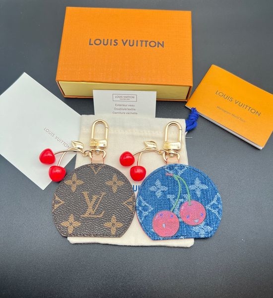 Louis Vuitton LV Cherry Makeup Mirror Bag Charm Keychain