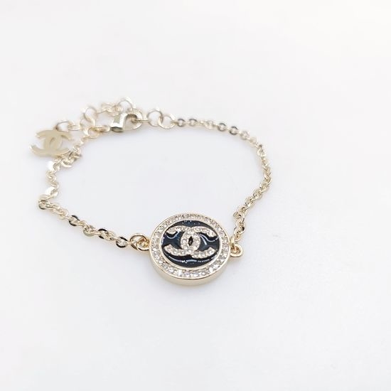 Chanel Round Black Beaded Bracelet