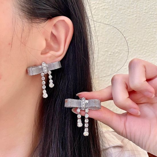 Miu Miu Bowknot Crystal Earrings