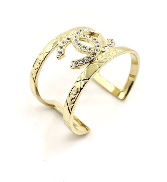 Chanel Hollow CC Design Bangle Bracelet