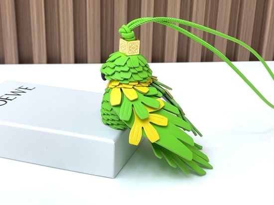 Loewe Green Parrot Brooch Accessory