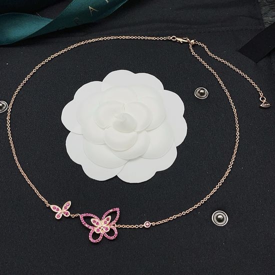 Polo Ralph Lauren Purple Diamond Hollow Bow Necklace