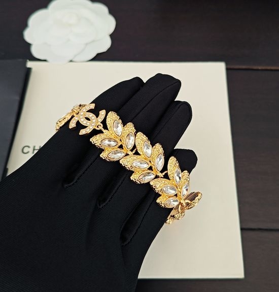 Chanel Diamond Leaf Charm Bracelet