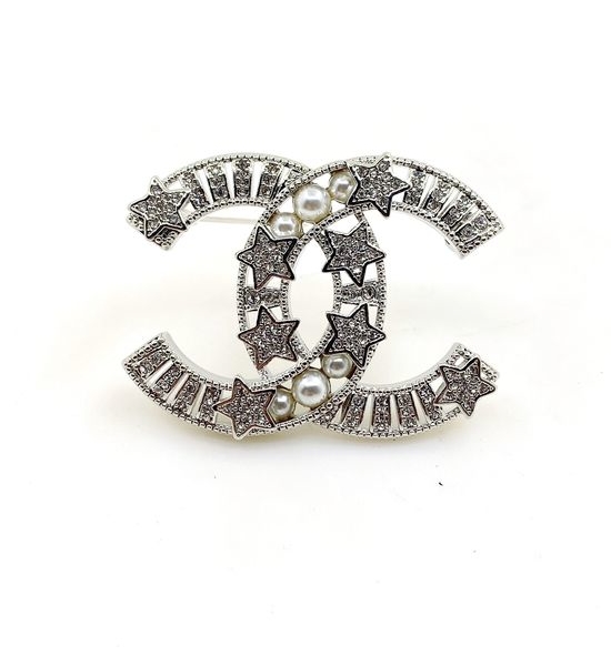 Chanel Hollow Pearl Diamond Star Brooch