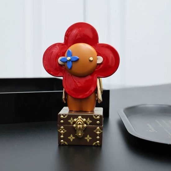 Louis Vuitton LV Sunflower Shape Decorative Keychain