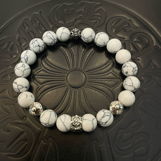 Chrome Hearts Vintage White Turquoise Beaded Bracelet