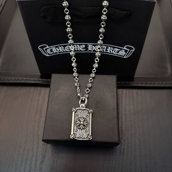 Chrome Hearts Cross Flower Ball Pendant Necklace
