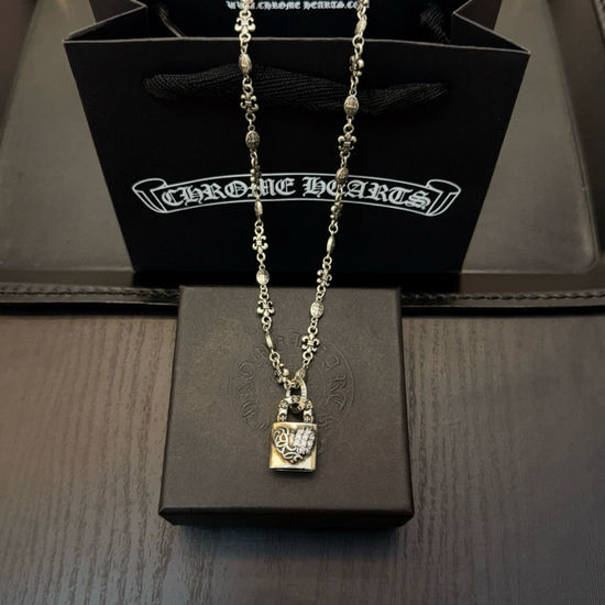 Chrome Hearts Vintage Heart Lock Pendant Necklace