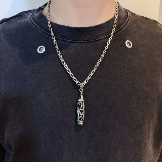 Chrome Hearts Vintage Cross Lantern Pendant Necklace