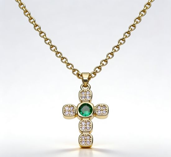 Chrome Hearts Vintage Distressed Cross Pendant Necklace