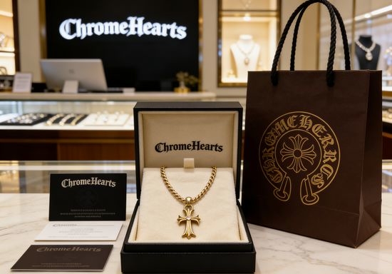 Chrome Hearts Vintage Crafted Cross Pattern Necklace