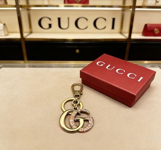 Gucci Rhinestone Rainbow Keychain Bag Accessory