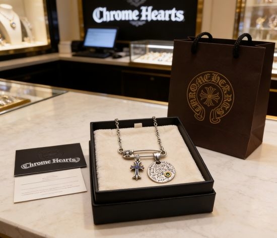 Chrome Hearts Vintage Pin Graffiti Round Necklace