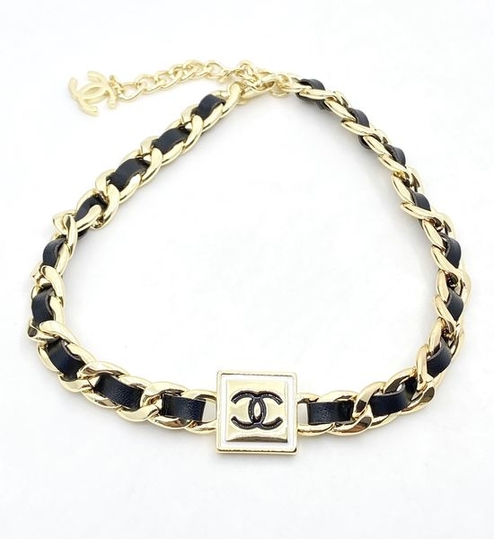 Chanel Leather Chain Bracelet Necklace