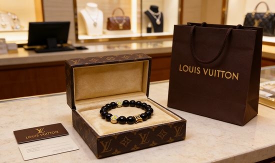 Louis Vuitton LV Classic Pattern Elegant Beaded Bracelet