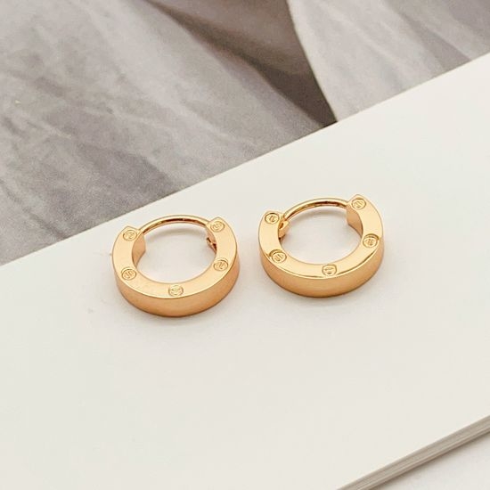 Cartier Rose Gold Round Stud Earrings