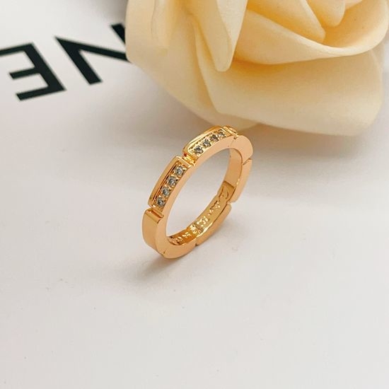 Cartier Rose Gold Half Pave Ring