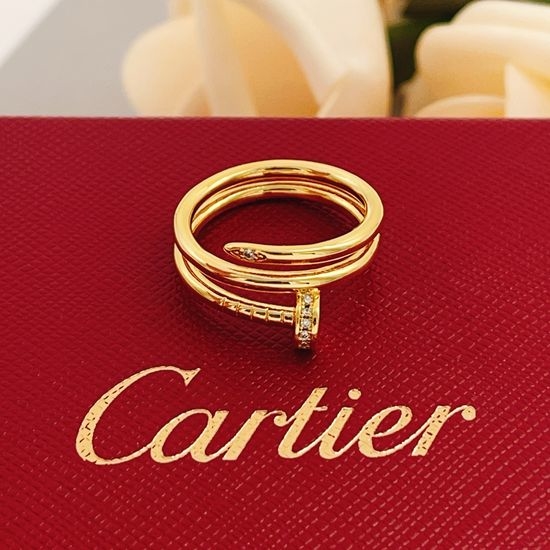 Cartier Gold Tone Nail Design Classic Ring